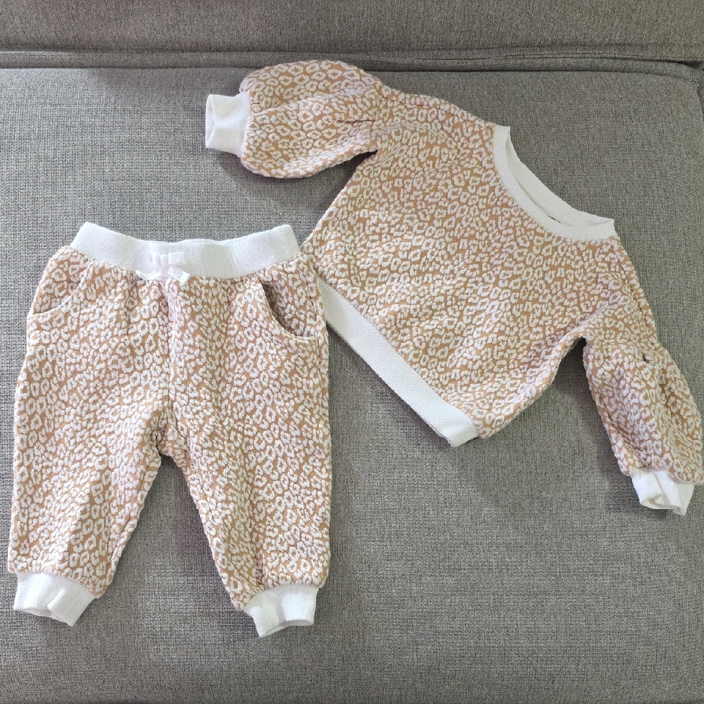 Janie and Jack Pink and White Kids Matching Set